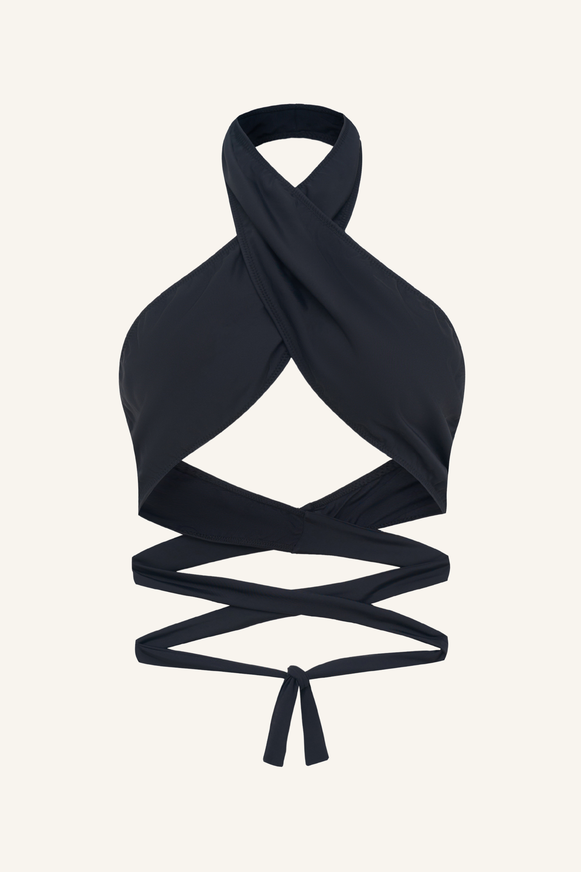 Wrap Bikini Top in black