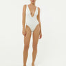 One-pieces - Deep V Swimsuit In Ivory